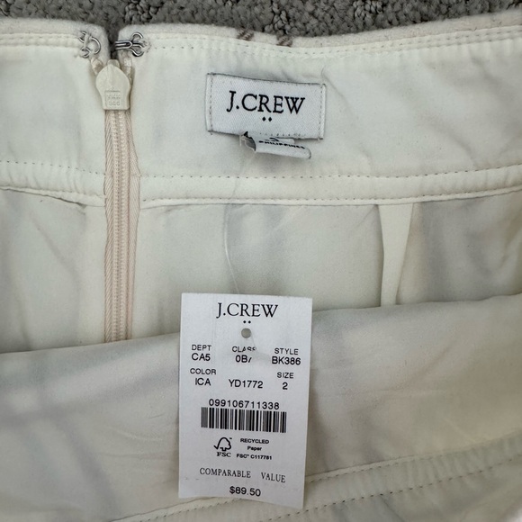J. Crew Cream and Brown Plaid Pencil Skirt - Picture 2 of 3